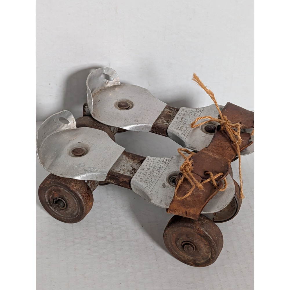Vintage 1930s Louis Marx Beginner's Skates Antique Roller Skates Patent USA